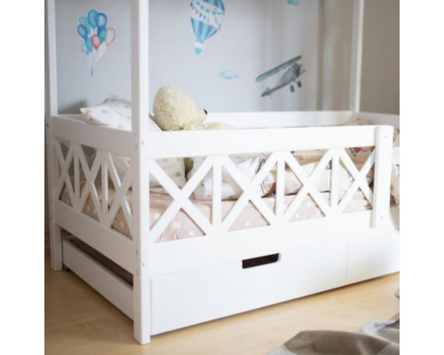 Детская 2-х ярусная кровать-домик ''Азалия'' массив